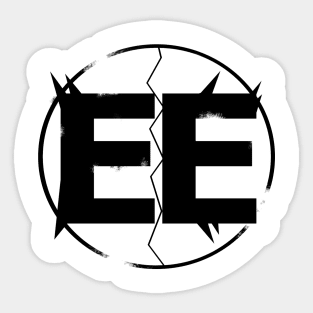 EXPLODING EARTHS E/E HERO LOGO - BLACK Sticker